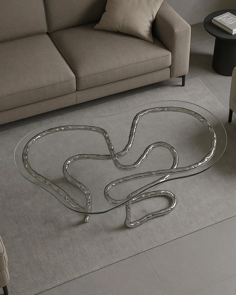 Stainless Steel Coffee Table - Lasso Series by Nitush Aroosh