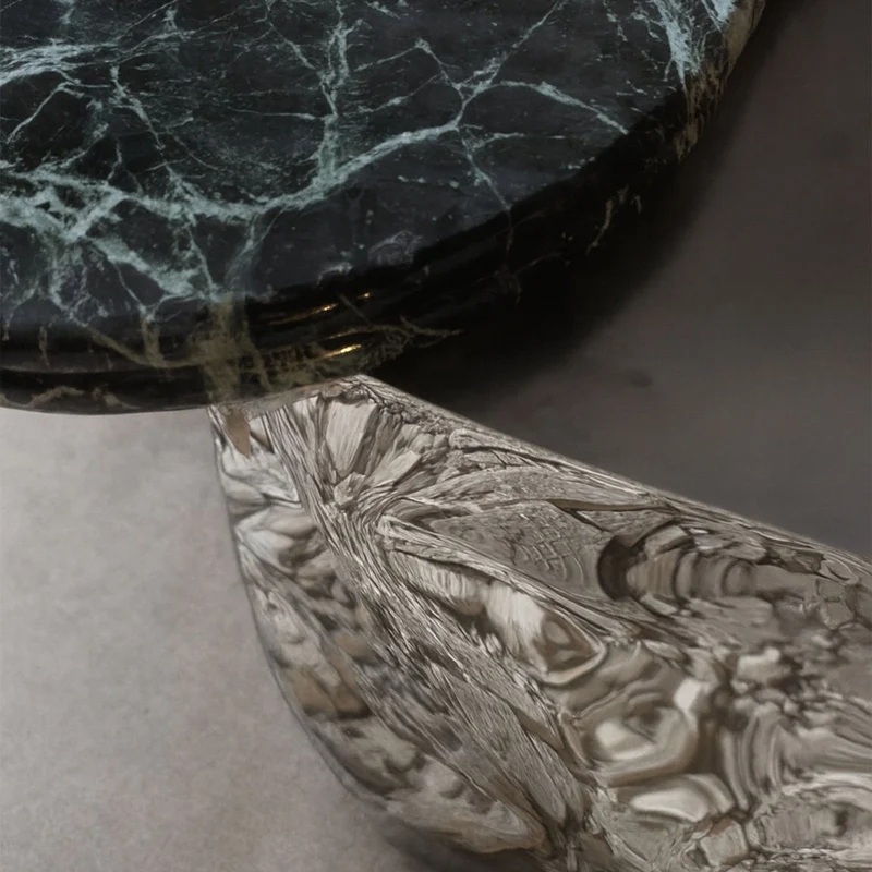 Steel and Stone Coffee Table - Colgada Series