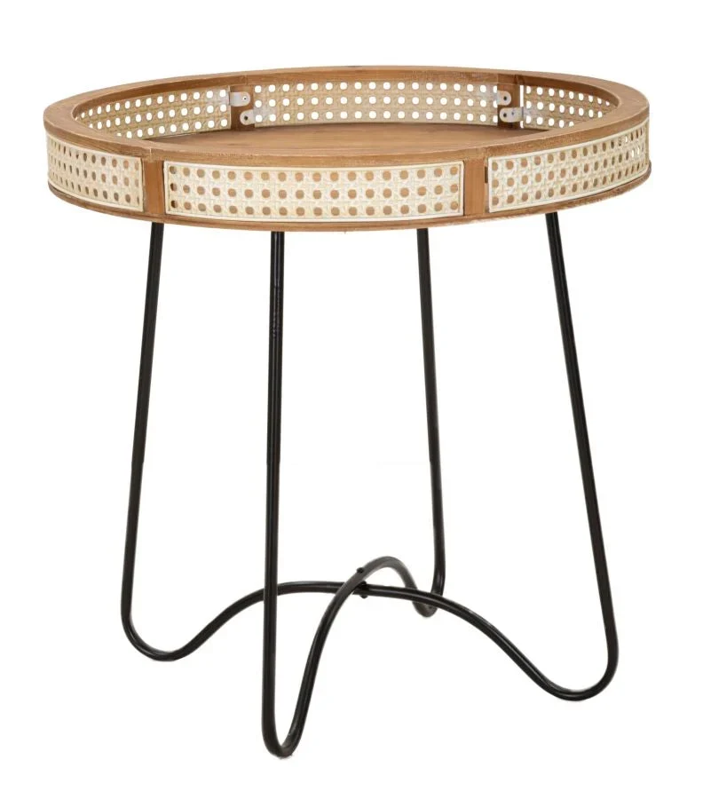 Table d'appoint ronde avec pieds dorés – Table d'appoint moderne Fuji