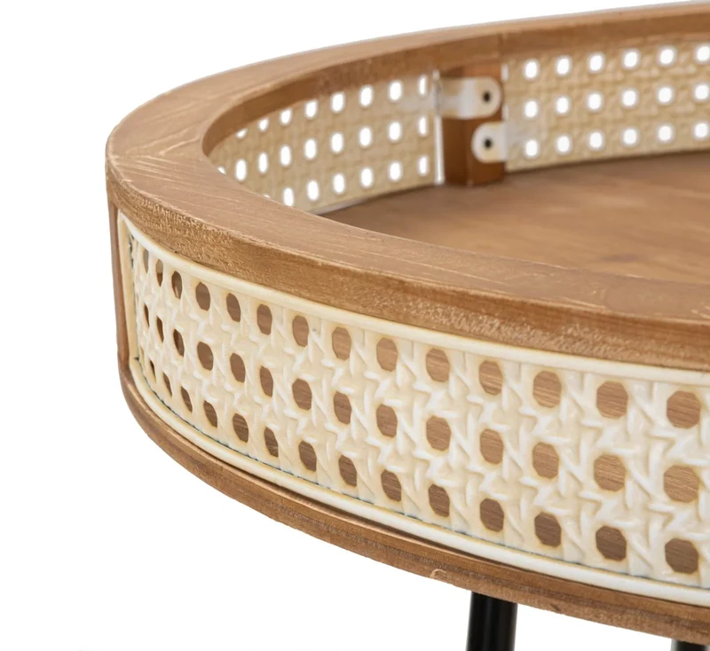 Table d'appoint ronde avec pieds dorés – Table d'appoint moderne Fuji