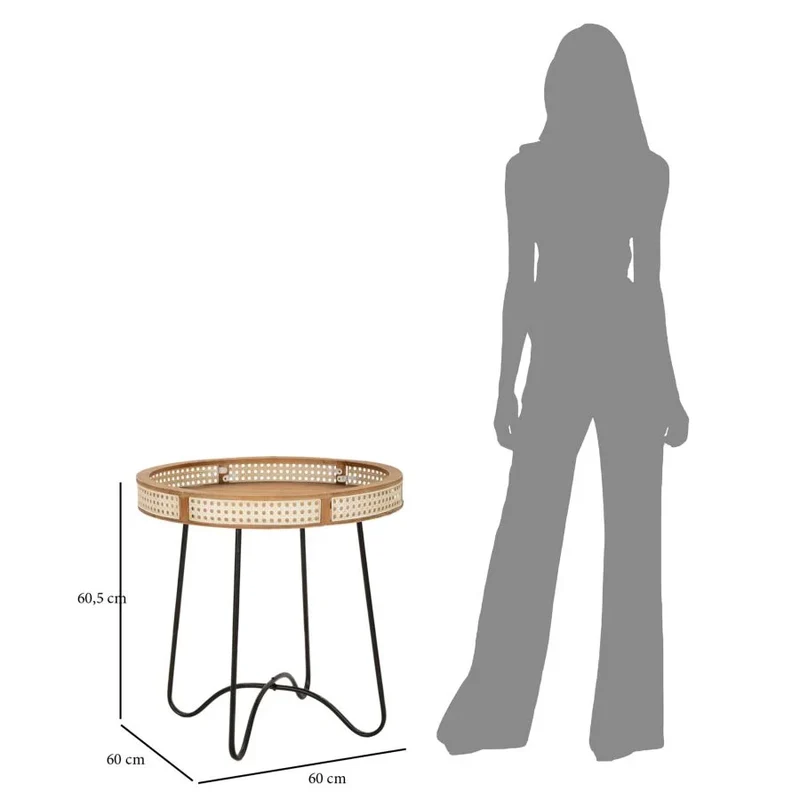 Table d'appoint ronde avec pieds dorés – Table d'appoint moderne Fuji