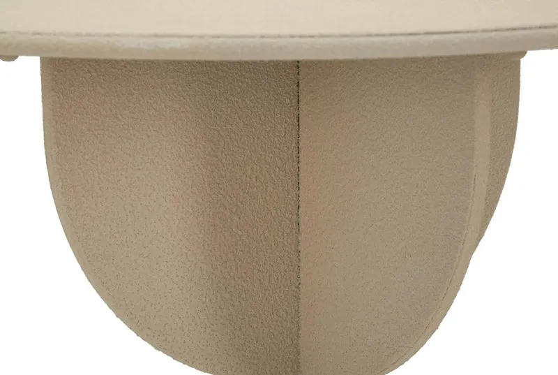Table d'appoint ronde beige avec base sculpturale – Dune Modern Design