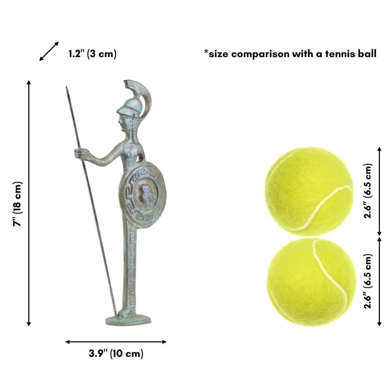 Statuette Athéna - bronze vert
