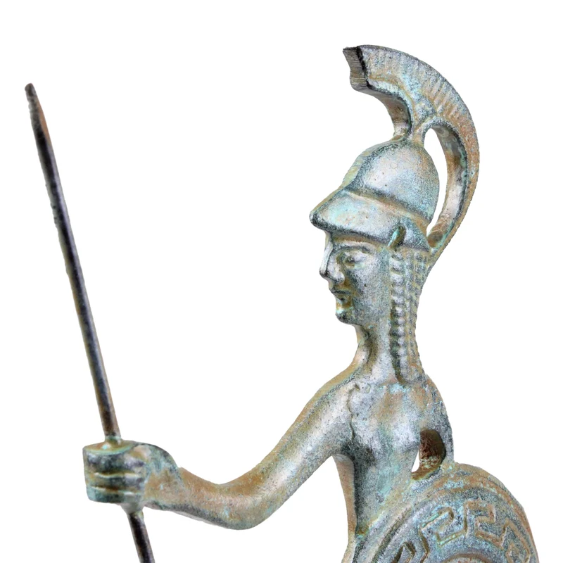 Statuette Athéna - bronze vert