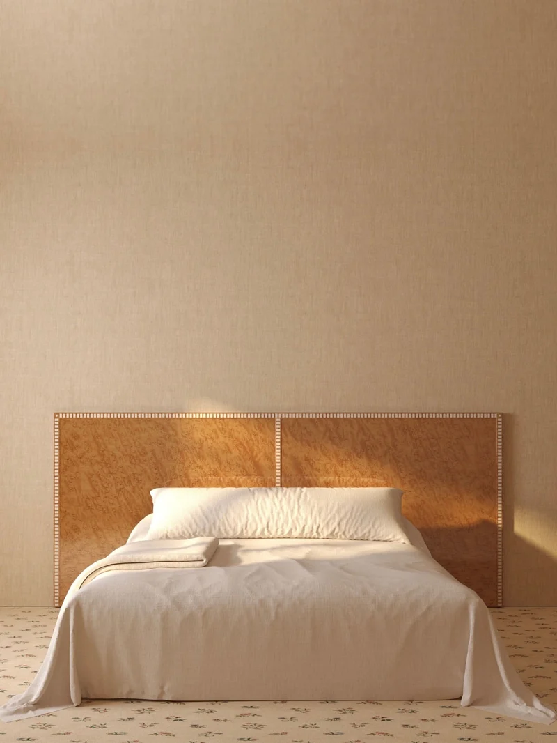 "Aquarama" Headboard in Birds Eye Maple