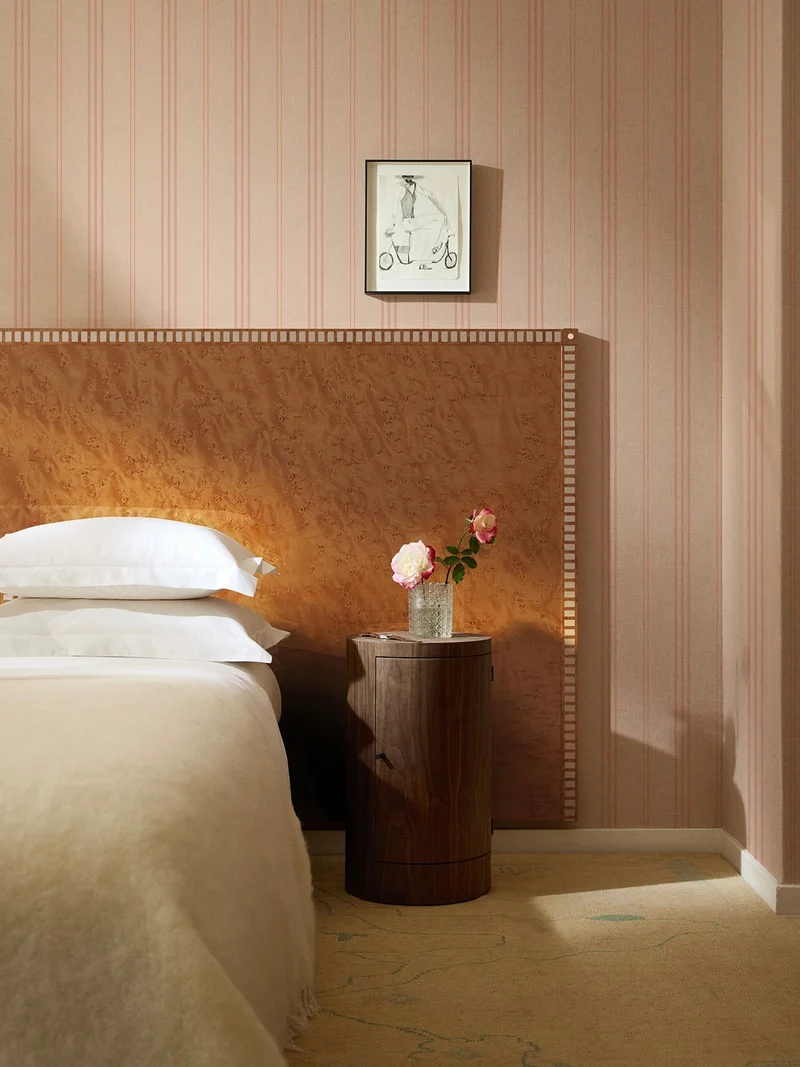 "Aquarama" Headboard in Birds Eye Maple