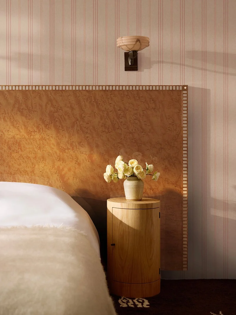 "Aquarama" Headboard in Birds Eye Maple