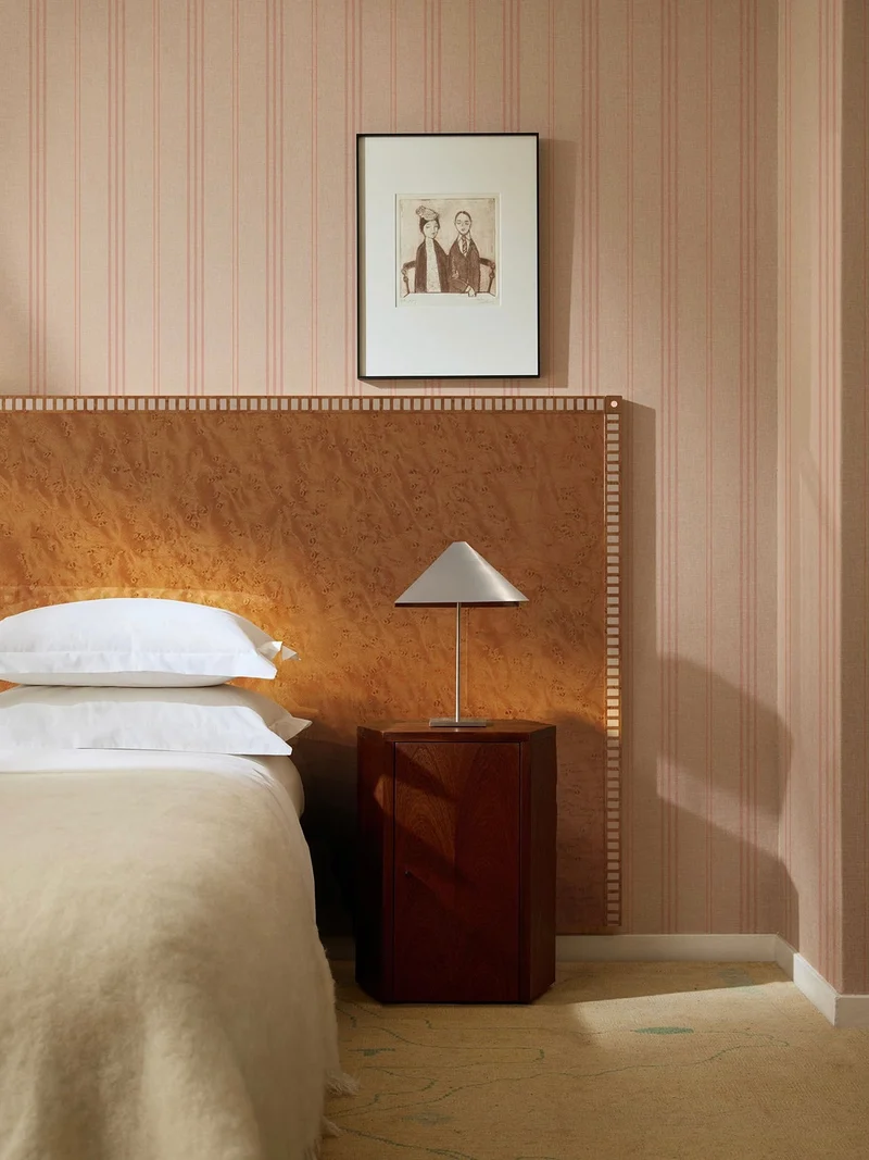"Aquarama" Headboard in Birds Eye Maple