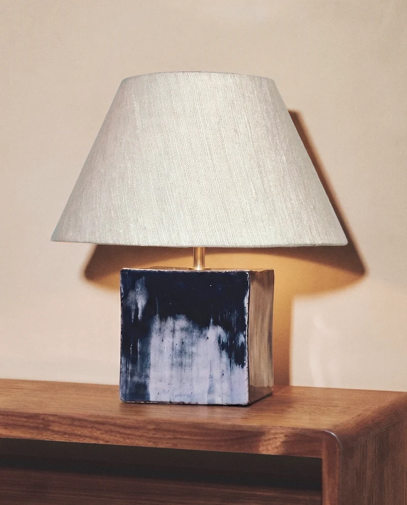 Arouca - handmade blue ceramic table light