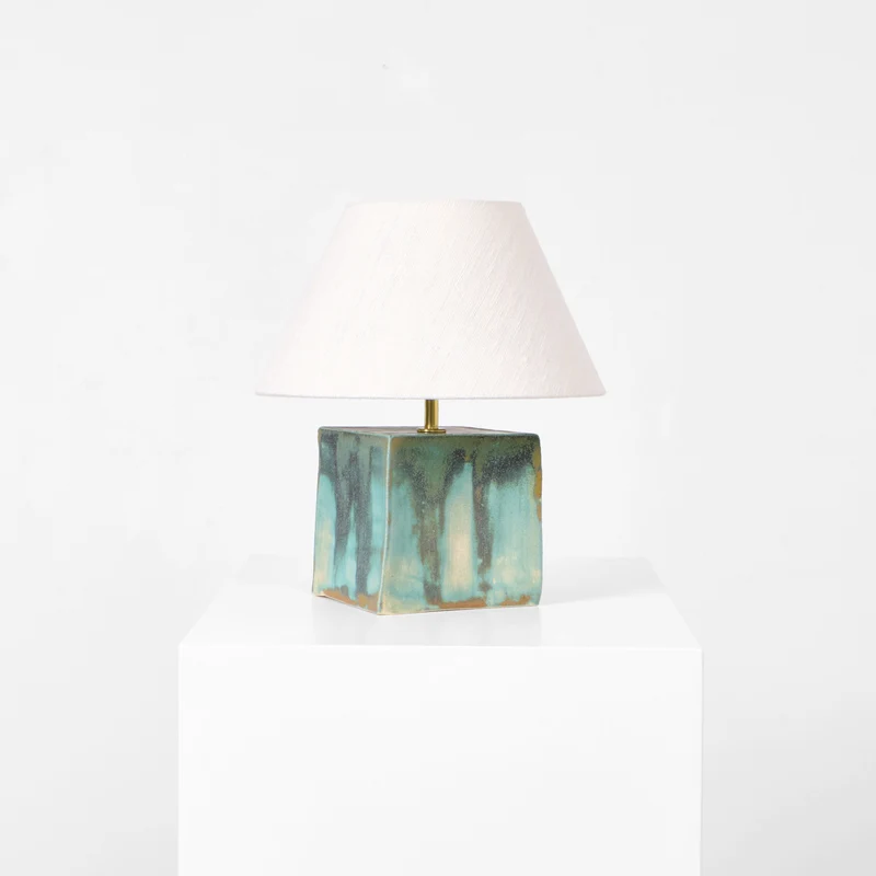 Arouca - handmade blue ceramic table light