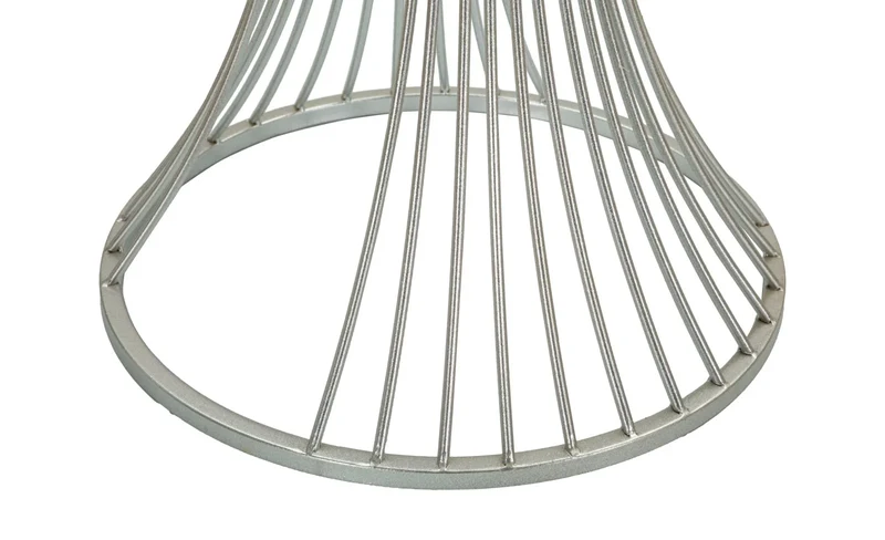 Table d'appoint ronde en marbre artificiel avec base en métal – Funnel Accent Design