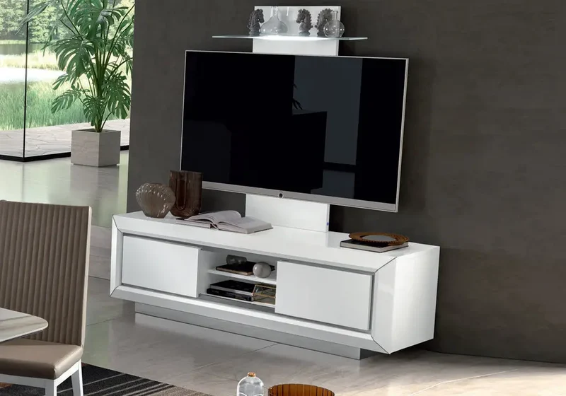 Ensemble meuble TV blanc PURA
