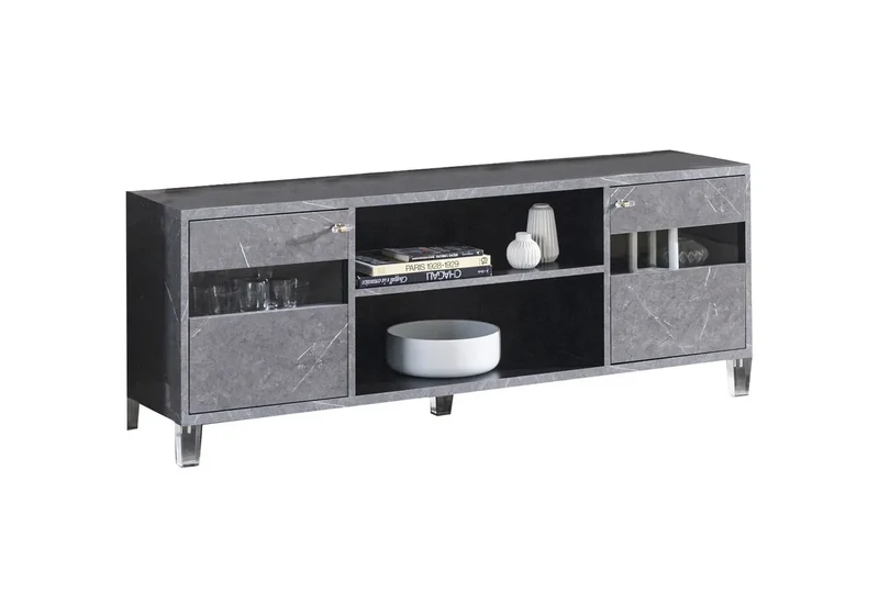 Mur TV design marbre gris – VITTORIA