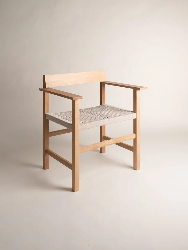 "Cadira.03" Hand Woven Oak Chair