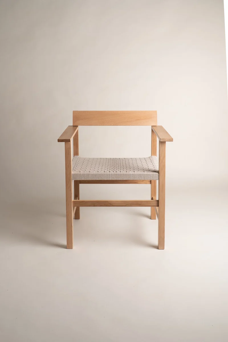"Cadira.03" Hand Woven Oak Chair