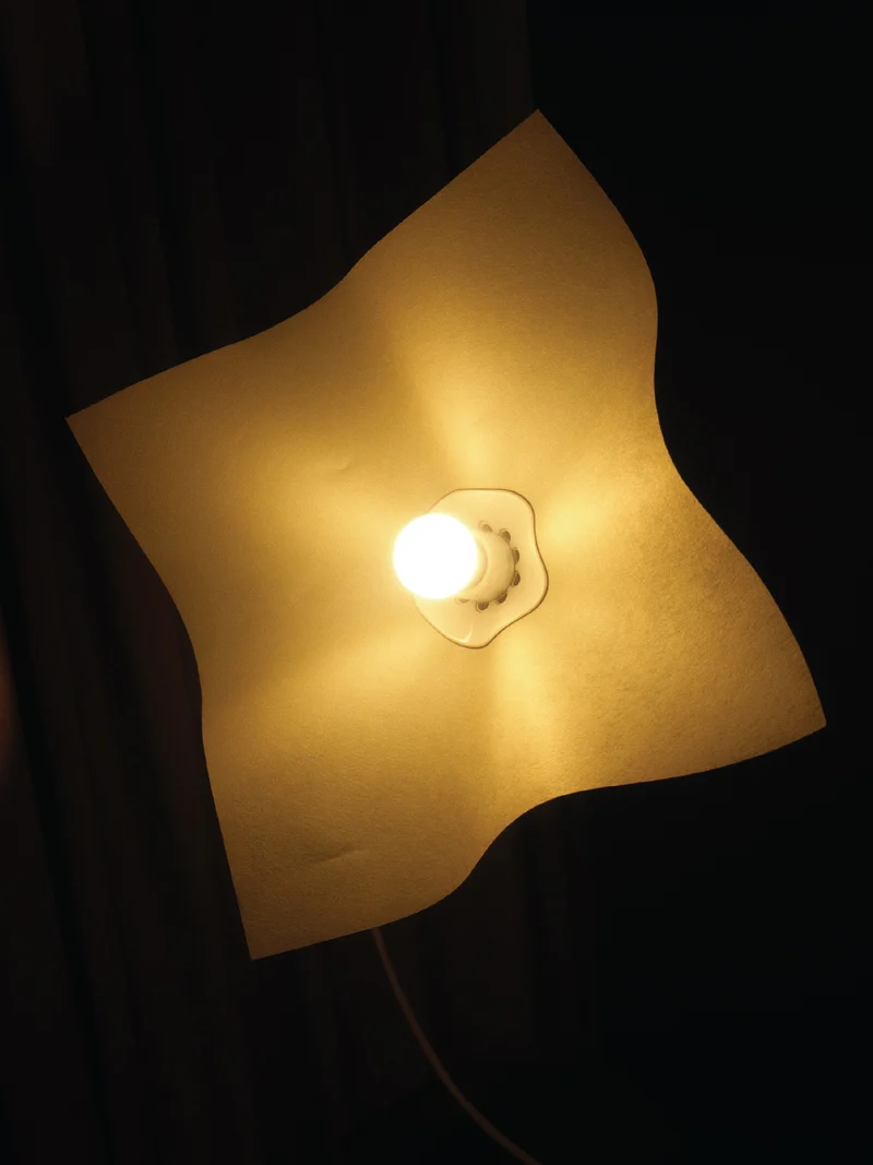 Vintage Artemide 'Area Curvea' Paper Table Lamp by Mario Bellini, 1970s