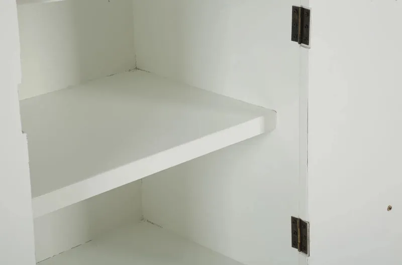 Armoire blanche à 2 portes avec accents en bois – Tolosa Collection
