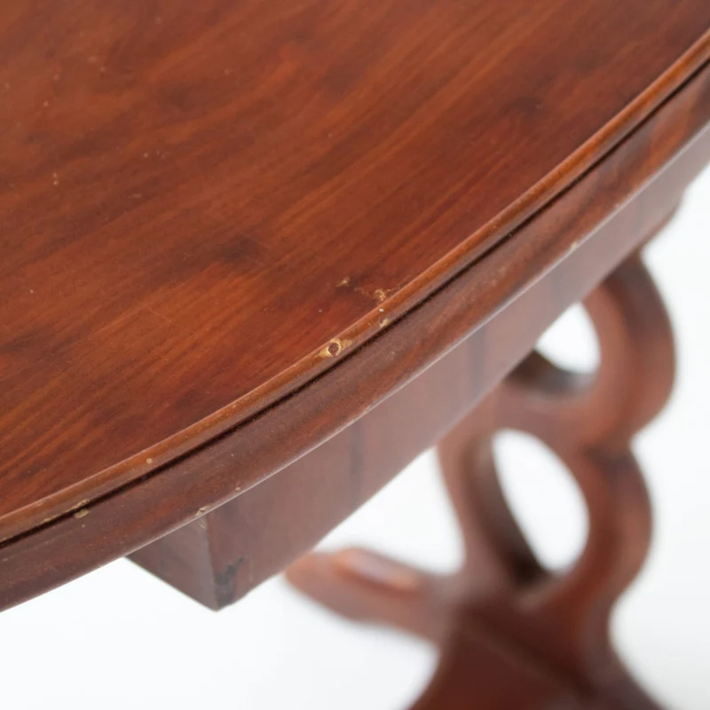 Michel Briard Sculptural Mahogany Side Table with Drawer