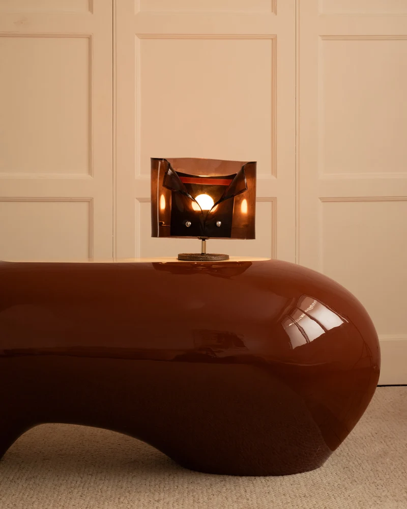 Vintage Monsignor Bronze Table Lamp by Claude Bleynie, 1970s