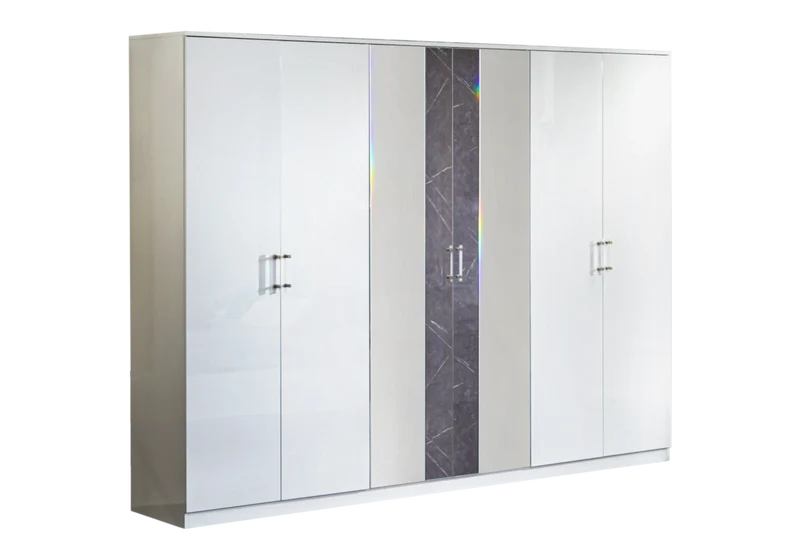Chambre complète marbre gris capitonnée – CRISTAL