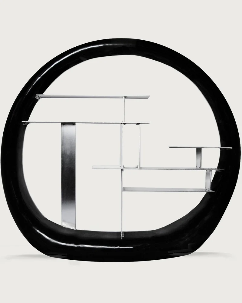 Asymmetric Stone Ring Shelf, Postmodern