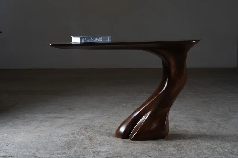Sculptural Frolic console table in Ash wood