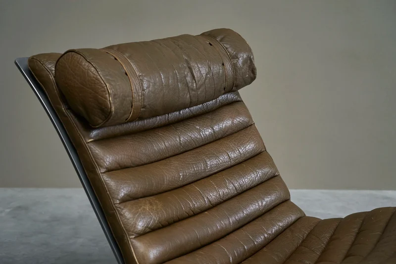 Arne Norell Pair of Ari Lounge Chairs in Steel and Patinated Leather, 1960s