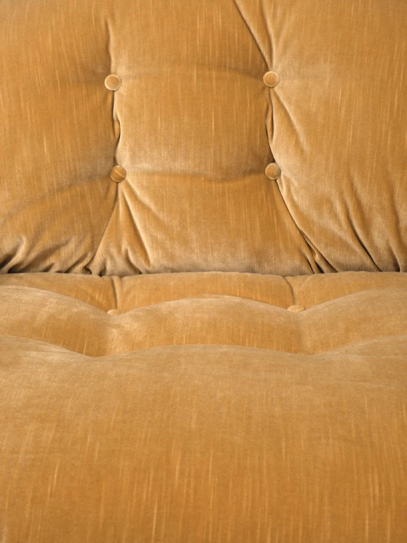 Mario Sabot Lounge Chair - Beige Velvet