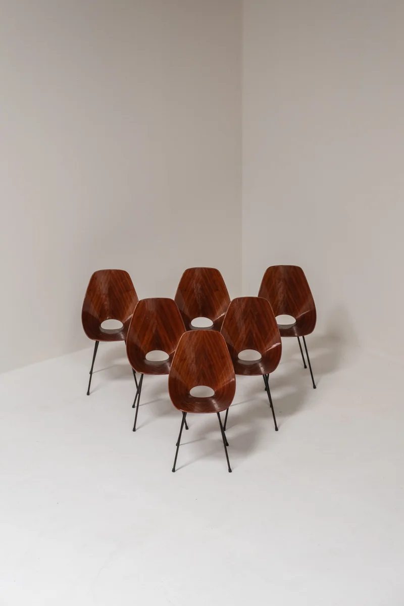 Set of 6 Medea Chairs by Vittorio Nobili, Italy, 1955