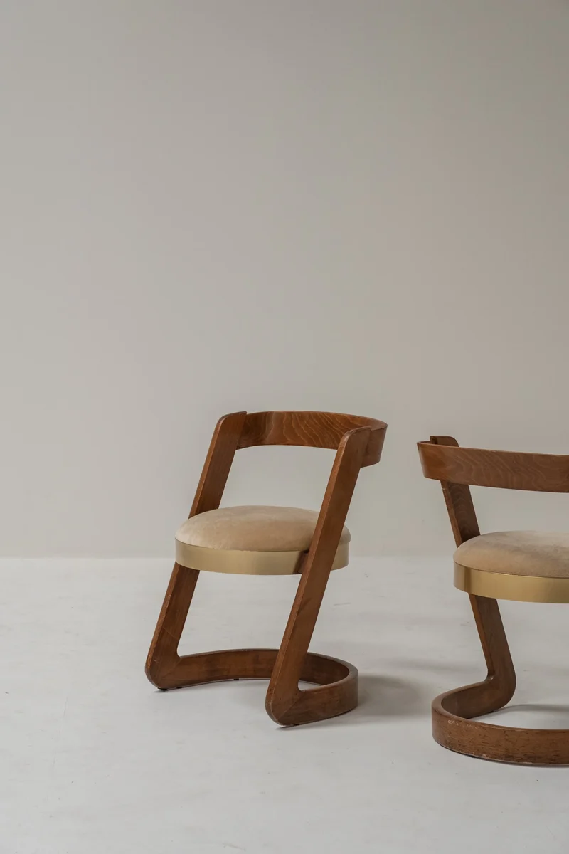 Set of 6 Willy Rizzo Dining Chairs by Mario Sabot, Italy, 1970s