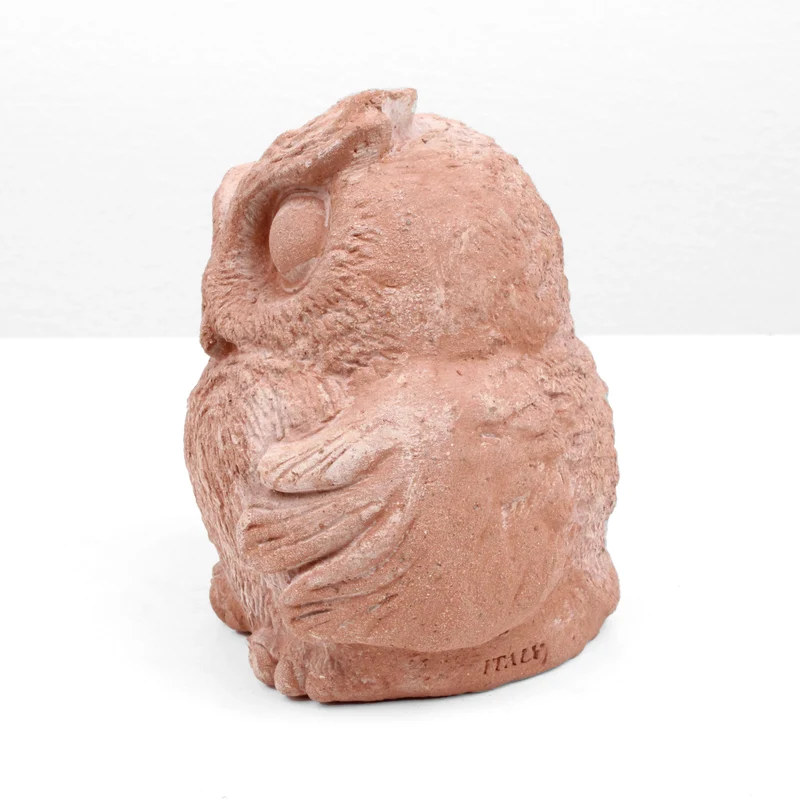 Statuette Hibou en terre cuite