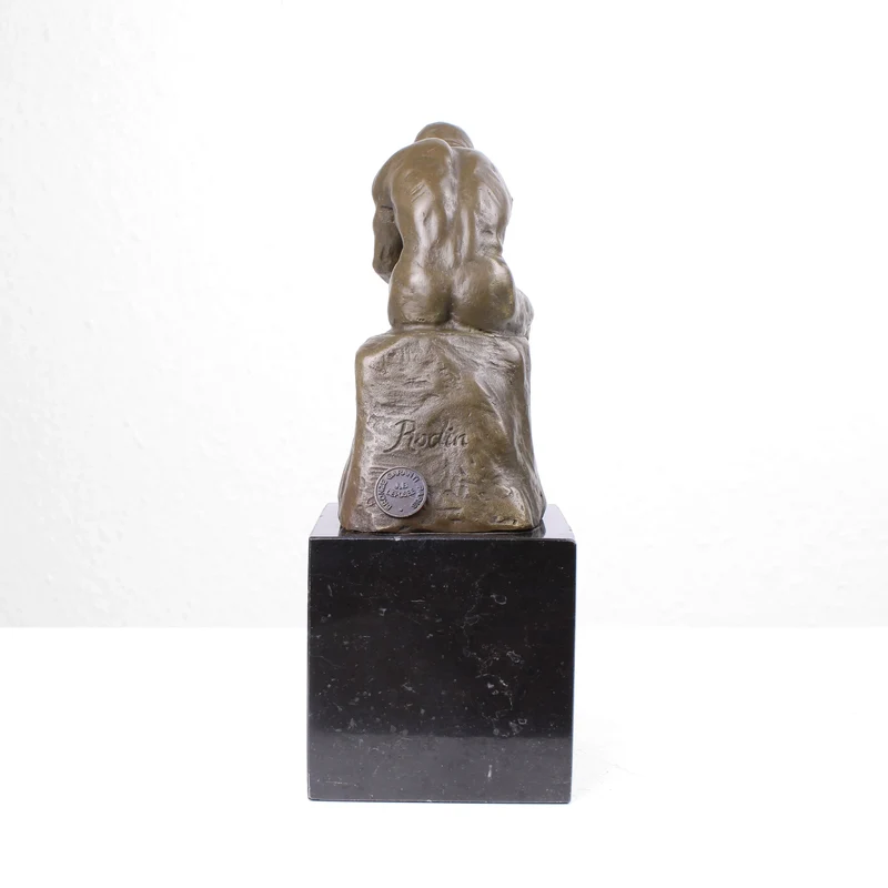 Statuette Le Penseur de Rodin (Sculpture en Bronze Coulé à Chaud)