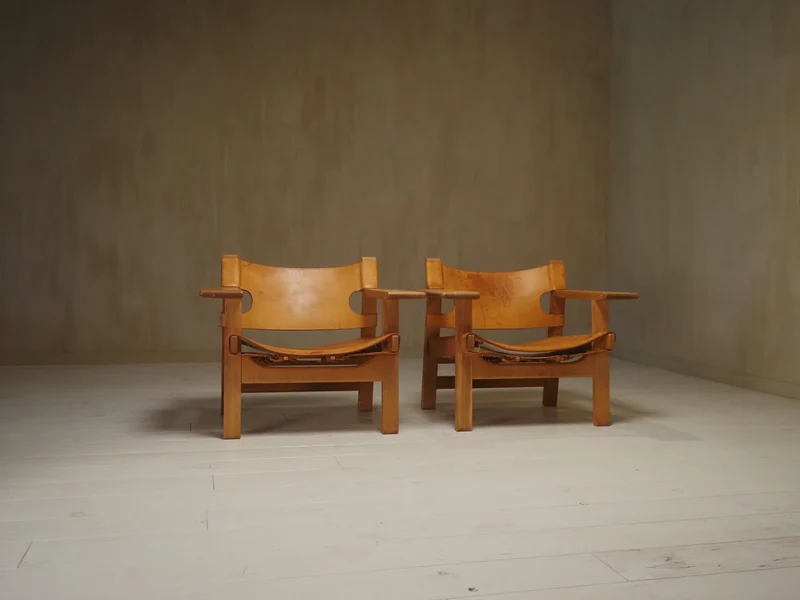 Pair of Børge Mogensen Spanish Chairs, 1960s