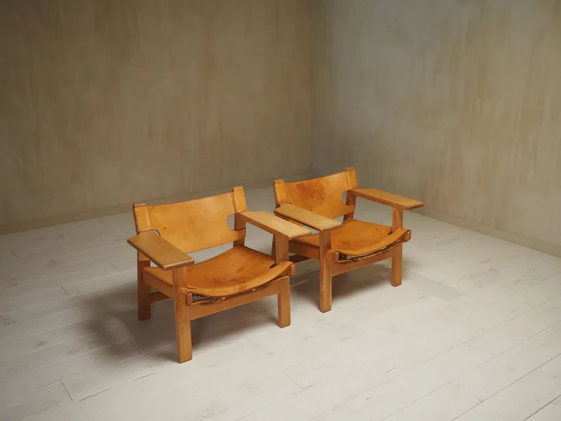 Pair of Børge Mogensen Spanish Chairs, 1960s