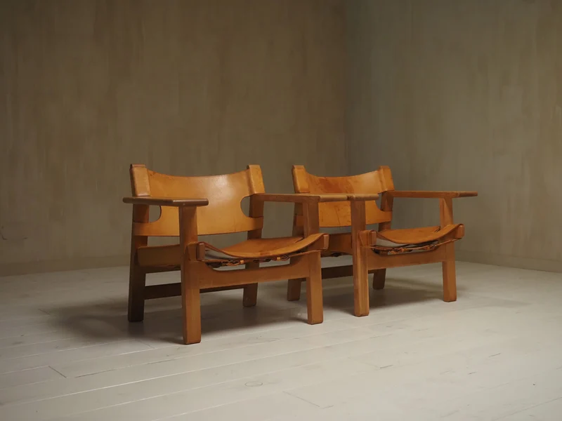 Pair of Børge Mogensen Spanish Chairs, 1960s