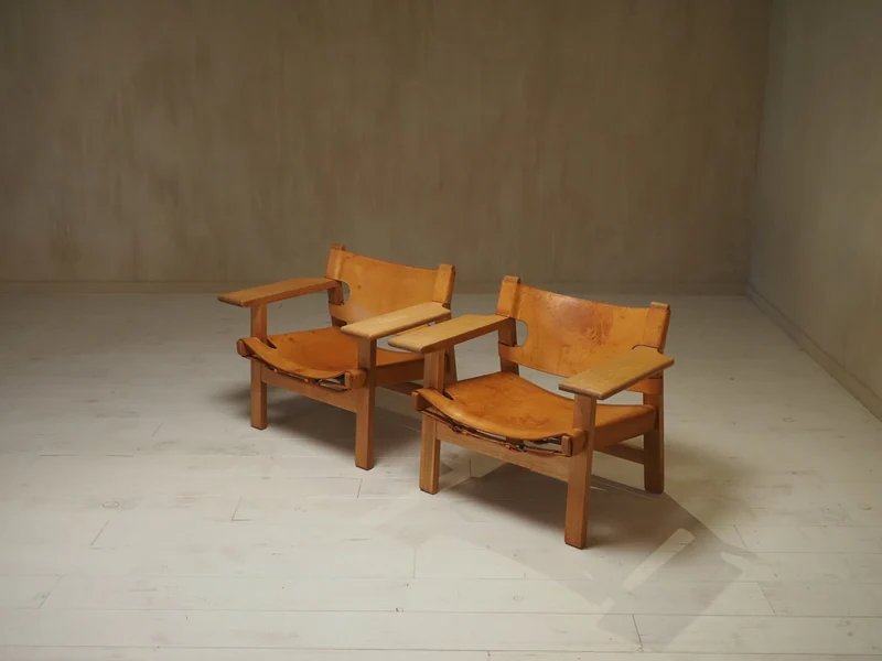 Pair of Børge Mogensen Spanish Chairs, 1960s