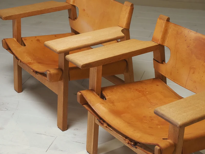 Pair of Børge Mogensen Spanish Chairs, 1960s