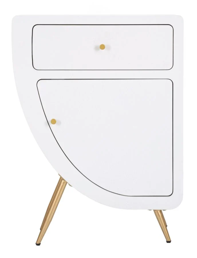 Table de chevet haute blanche avec tiroir – Table de chevet Venus