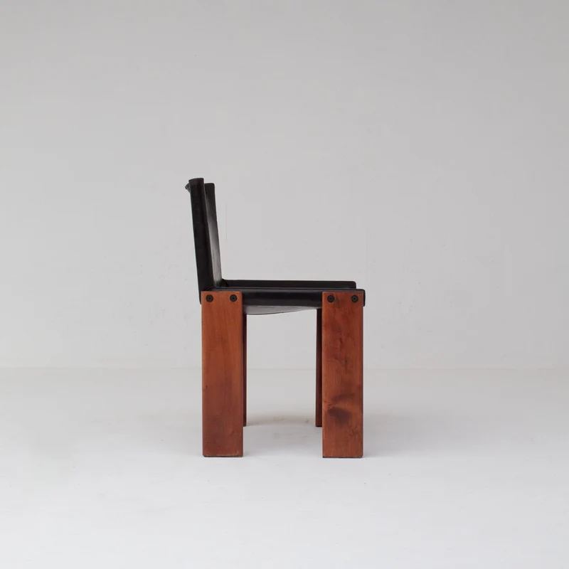 Set of 6 Monk Chairs by Afra & Tobia Scarpa for Molteni