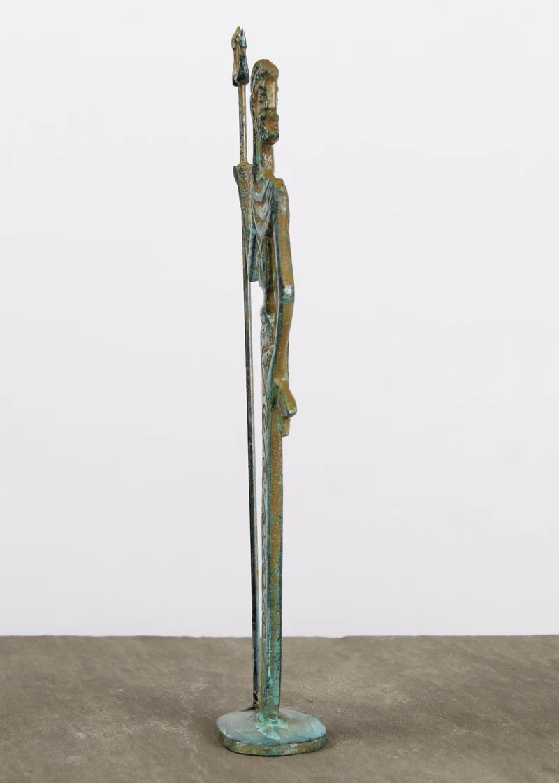 Statuette Poséidon - Dieu de la mer - bronze vert