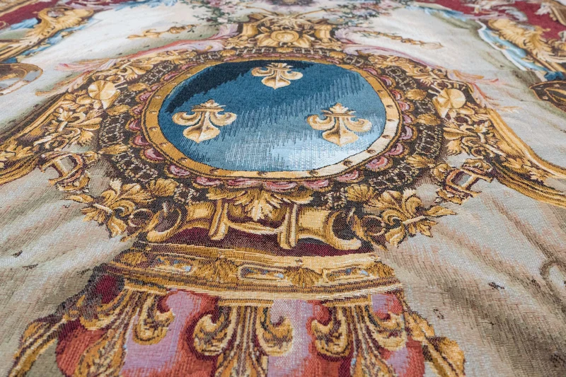 Tapisserie Gobelin Blason rouge (Tissage Jacquard)