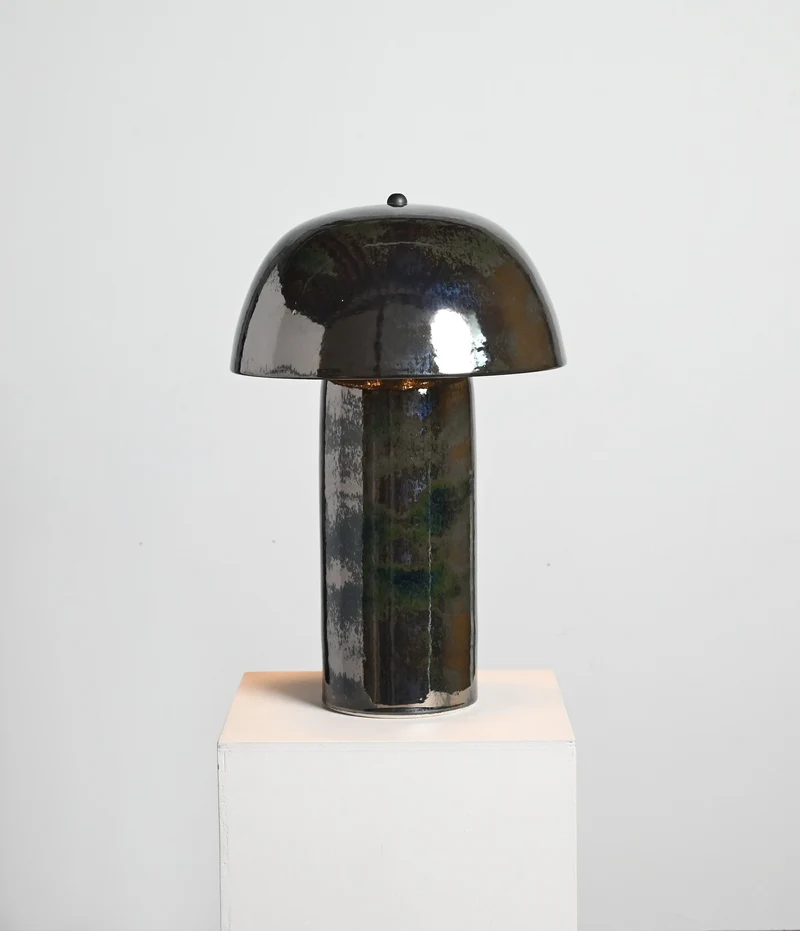 Tera Table Lamp Dark Chrome