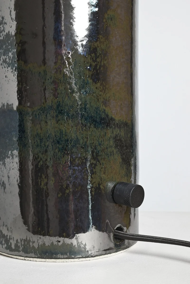 Tera Table Lamp Dark Chrome