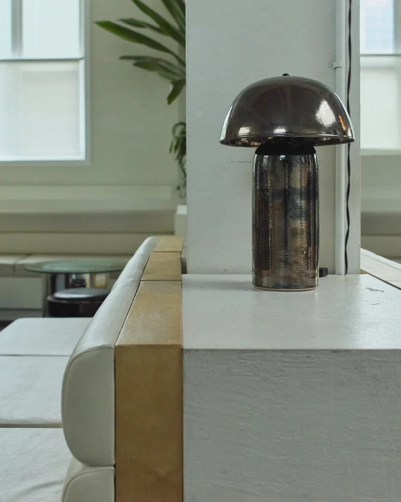 Tera Table Lamp Dark Chrome