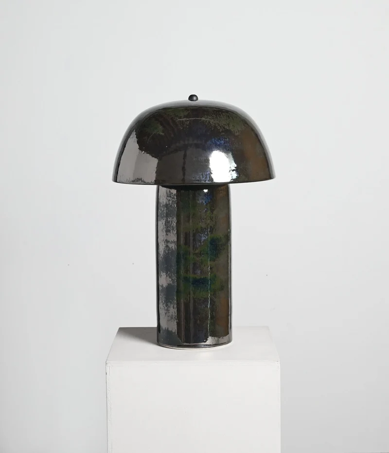 Tera Table Lamp Dark Chrome