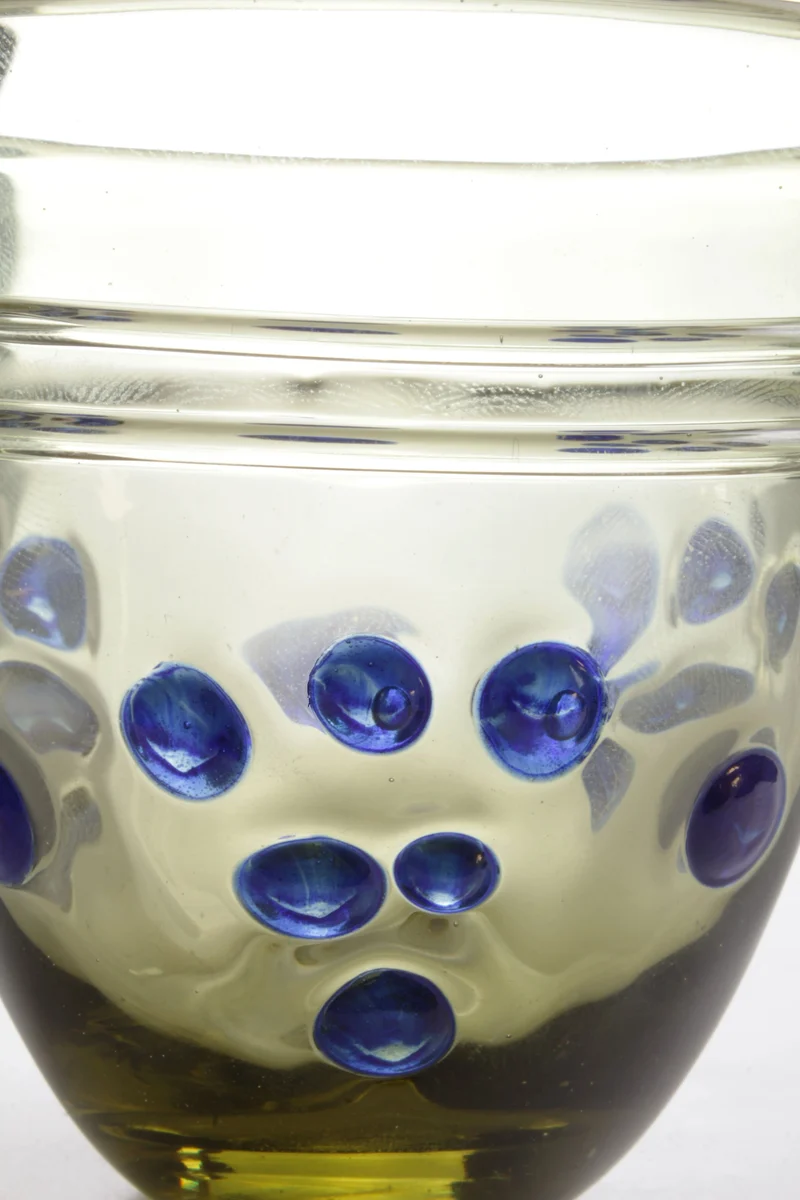 Verre à Vin avec Relief de Raisin en Paire