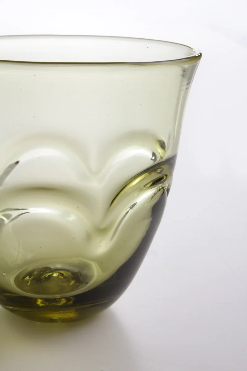 Verre Romain Ancien avec Relief en Paire