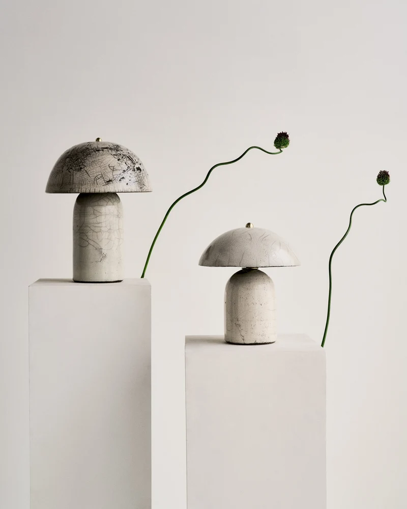 Raku Tera Brass Table Lamp