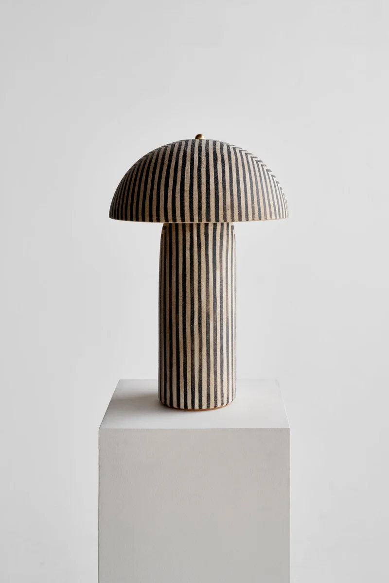 Tera Brass Table Lamp Stripe