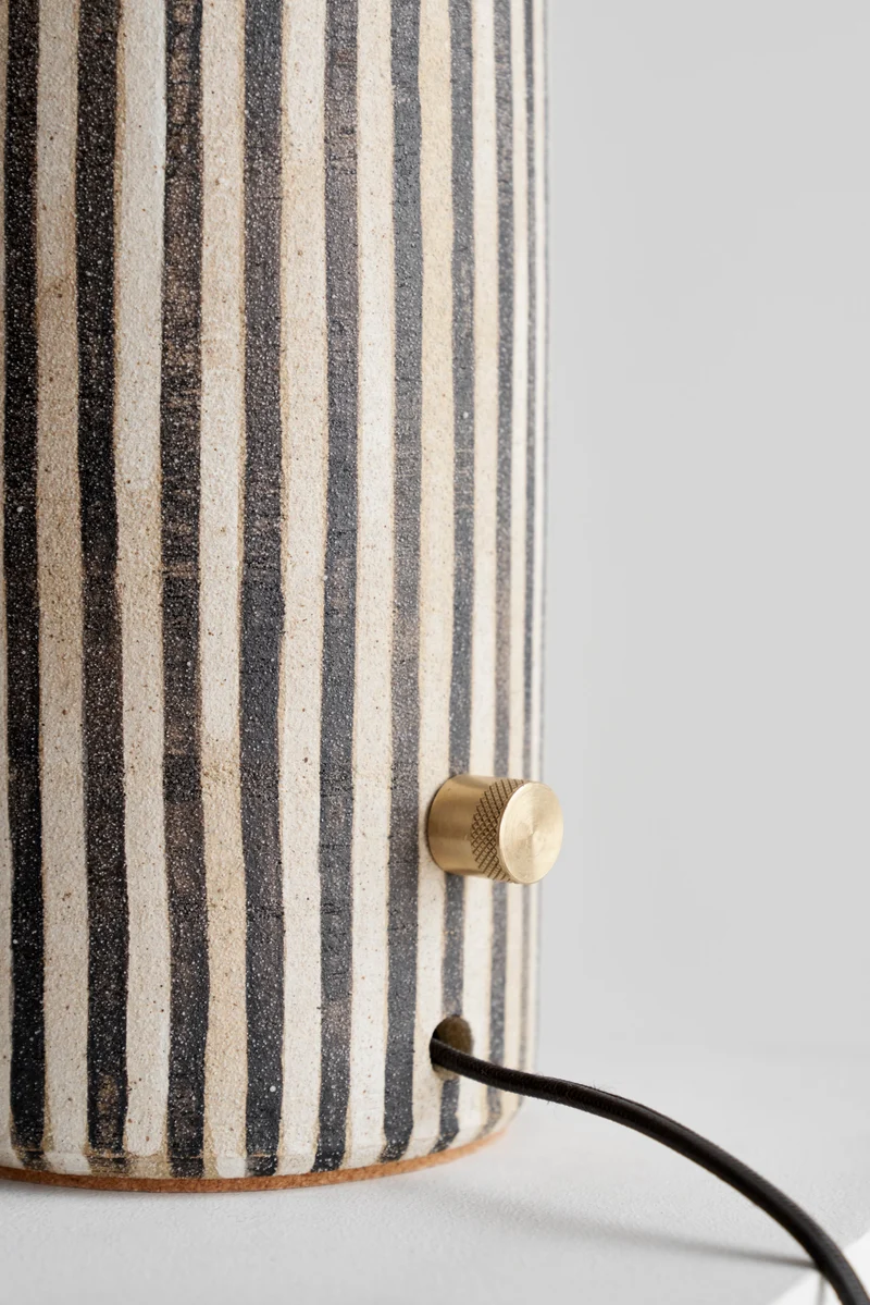 Tera Brass Table Lamp Stripe